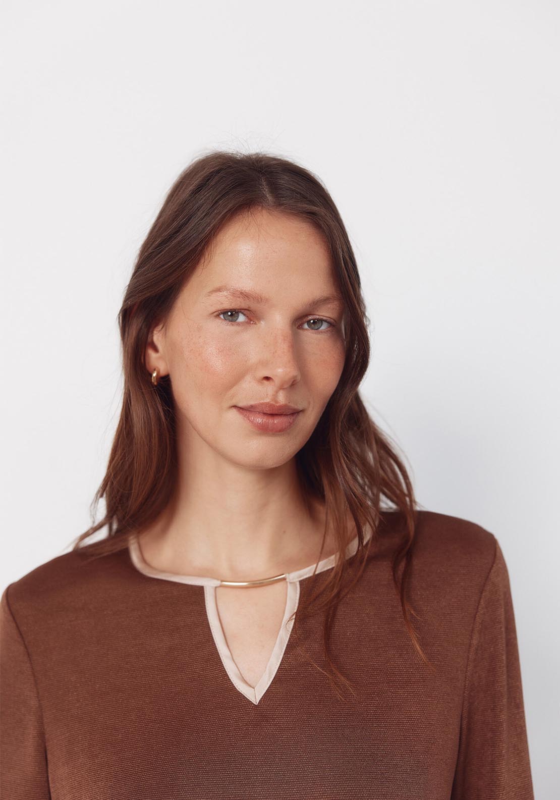 Top Teardrop Contrast - Brown