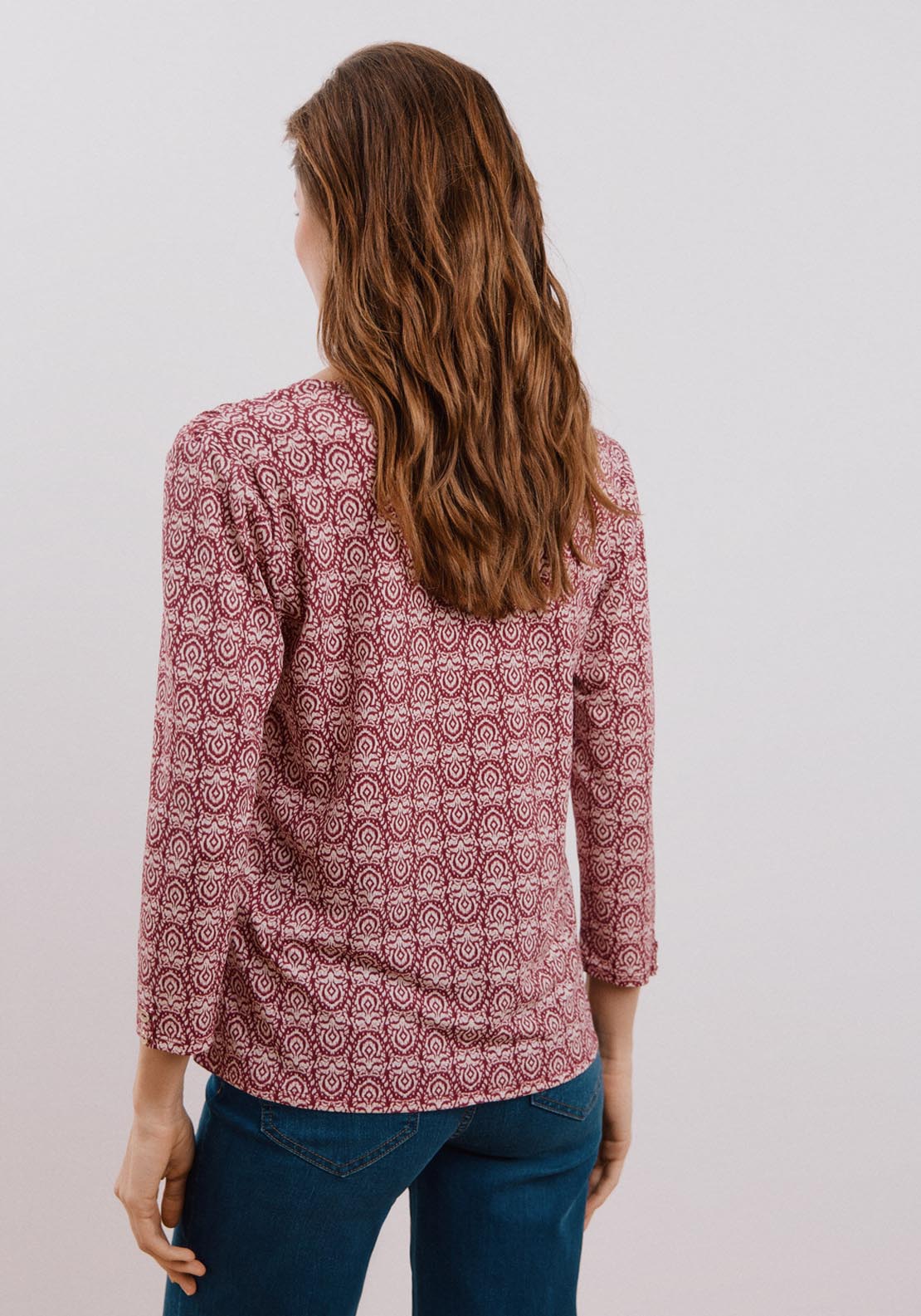 Cortefiel Flowy V Neckline T-Shirt - Multicolor 2 Shaws Department Stores