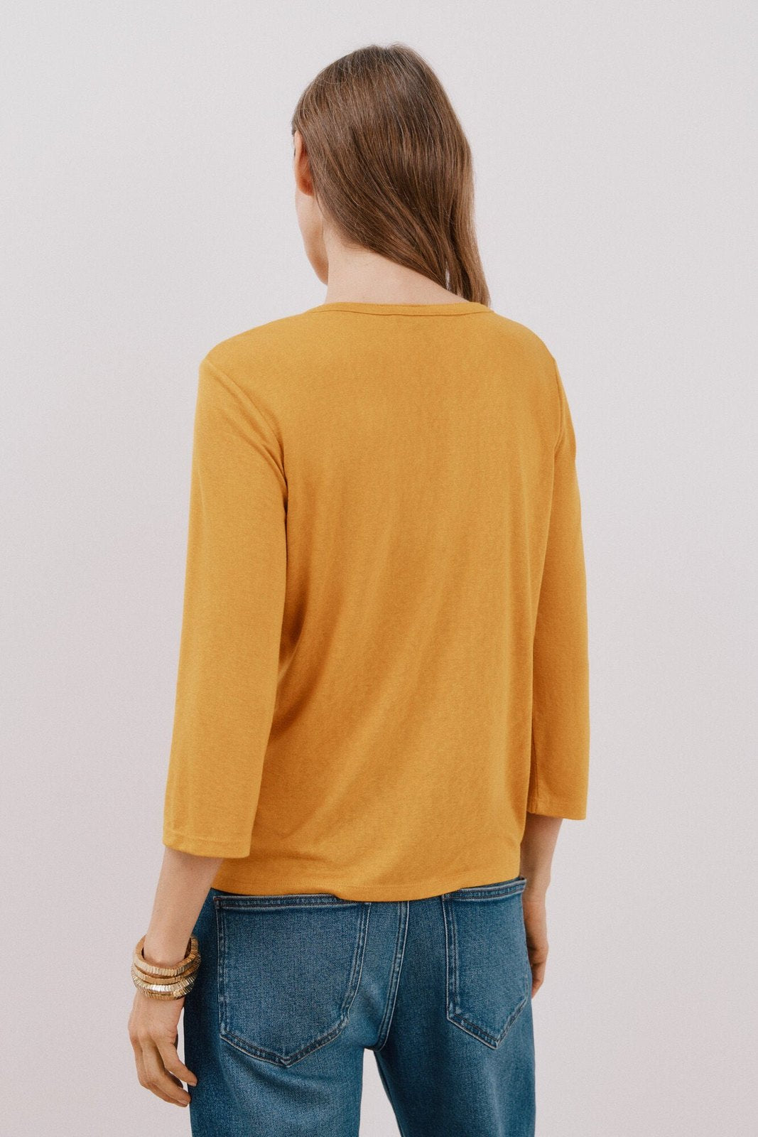 Cortefiel Cargo pockets t-shirt - Yellow/golden 3 Shaws Department Stores