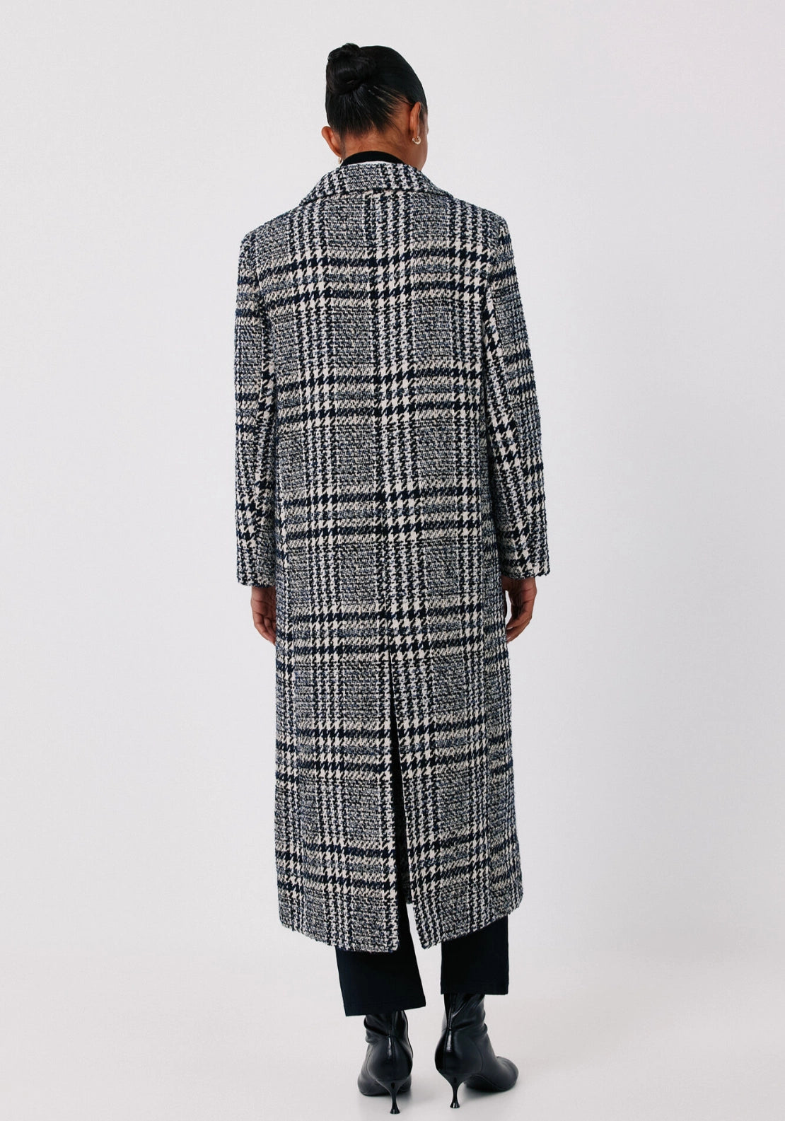 Cortefiel Plaid Long Coat - Multicoloured 2 Shaws Department Stores