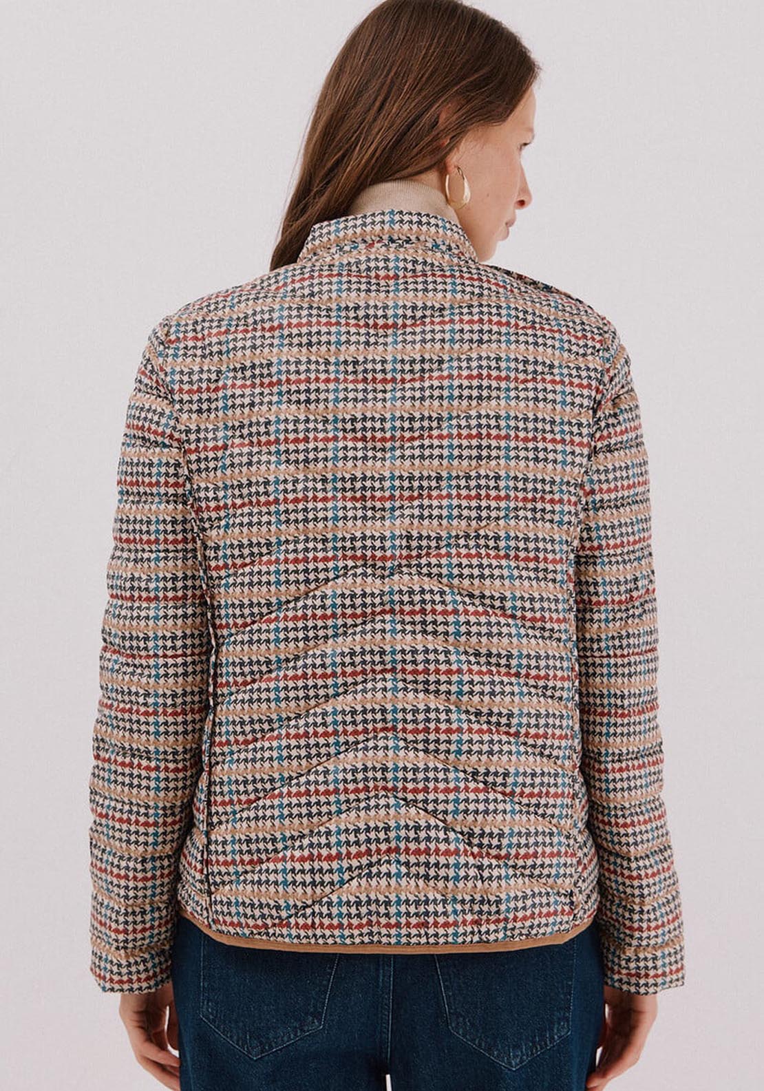 Cortefiel Reversible Feather Bomber Jacket - Beige 4 Shaws Department Stores