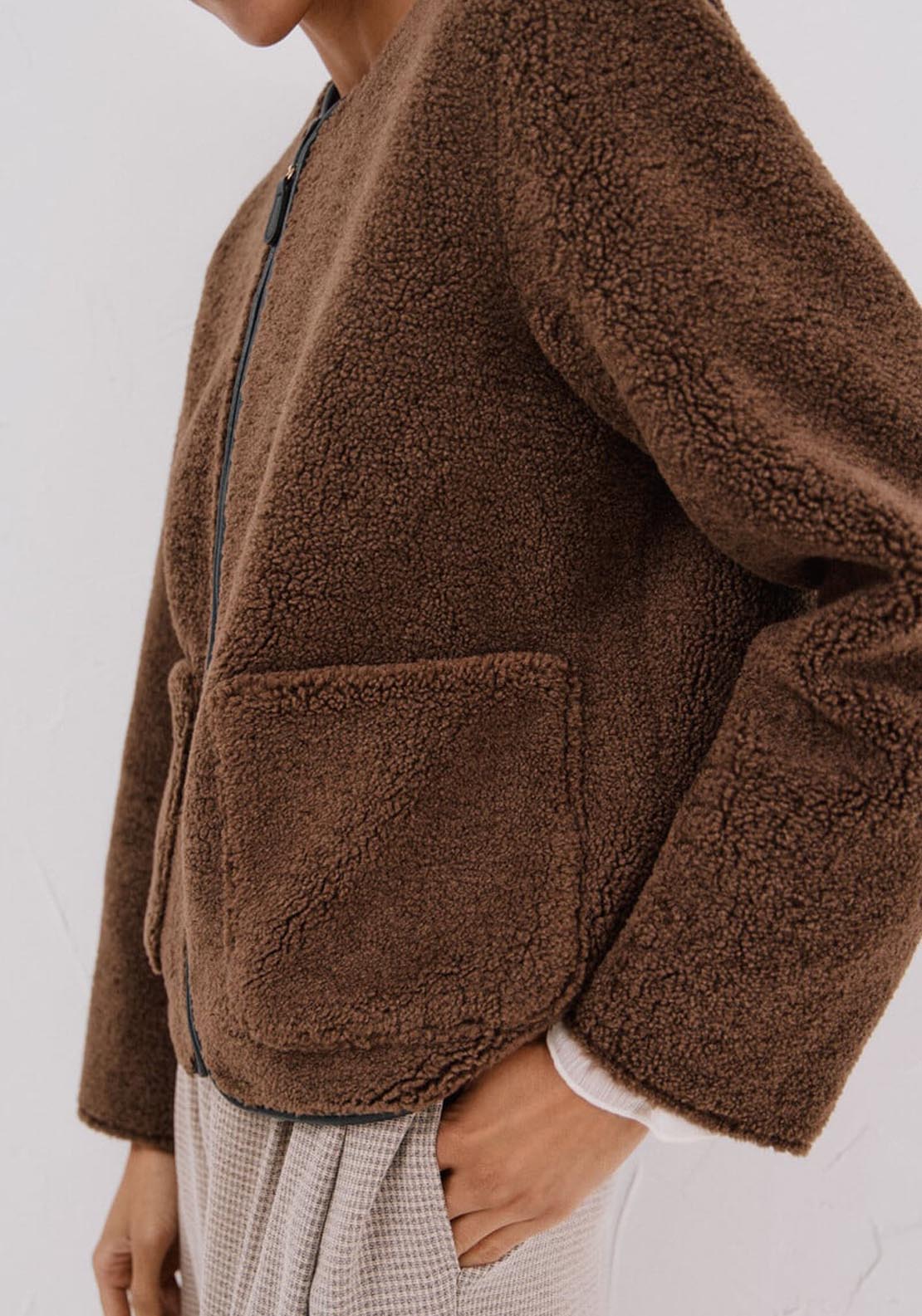 Cortefiel Double Sided Effect Jacket - Brown 4 Shaws Department Stores