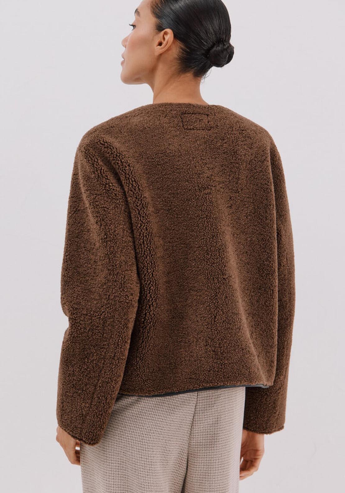 Cortefiel Double Sided Effect Jacket - Brown 2 Shaws Department Stores