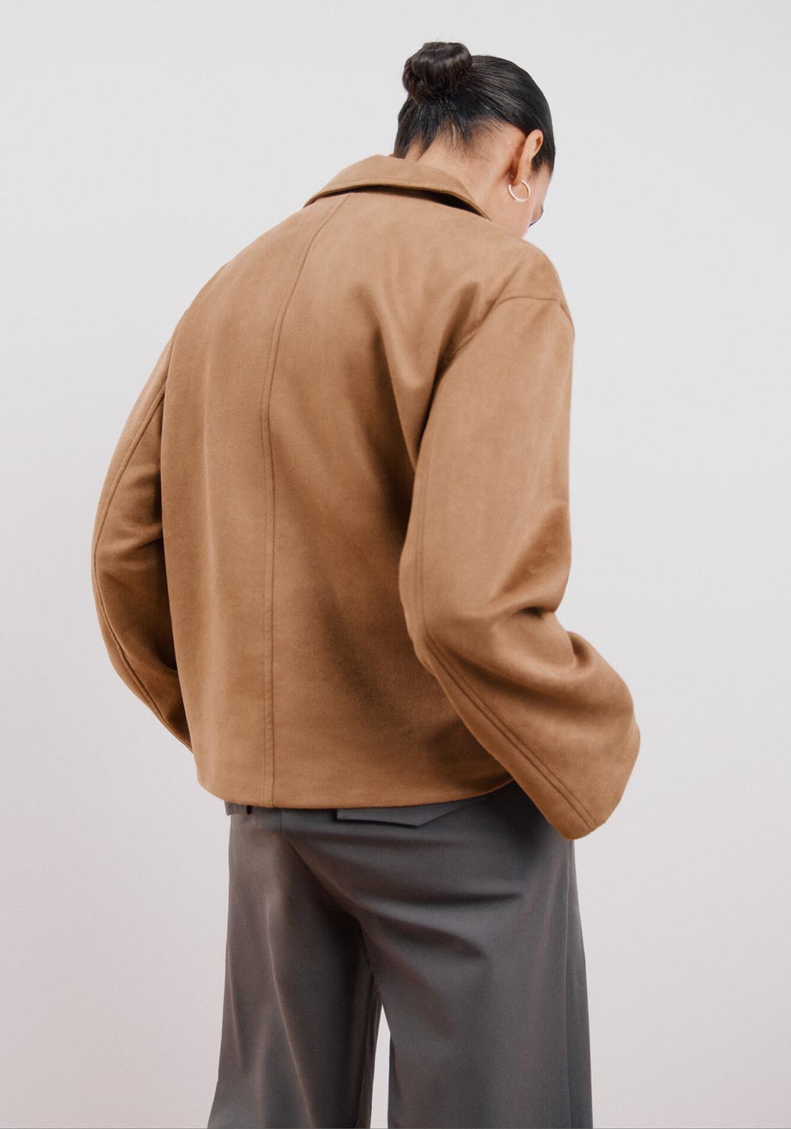 Cortefiel Faux Leather Jacket - Toasted 2 Shaws Department Stores
