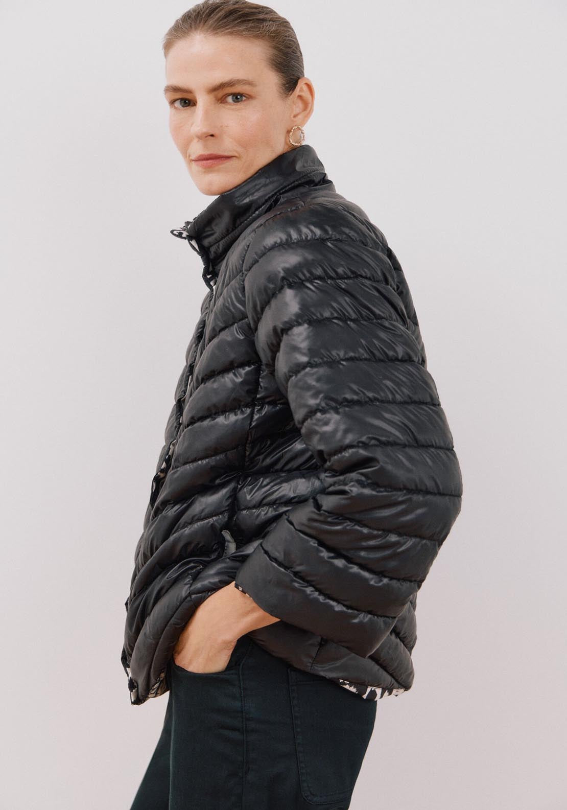 Cortefiel Reversible Short Padded Jacket - Black 6 Shaws Department Stores