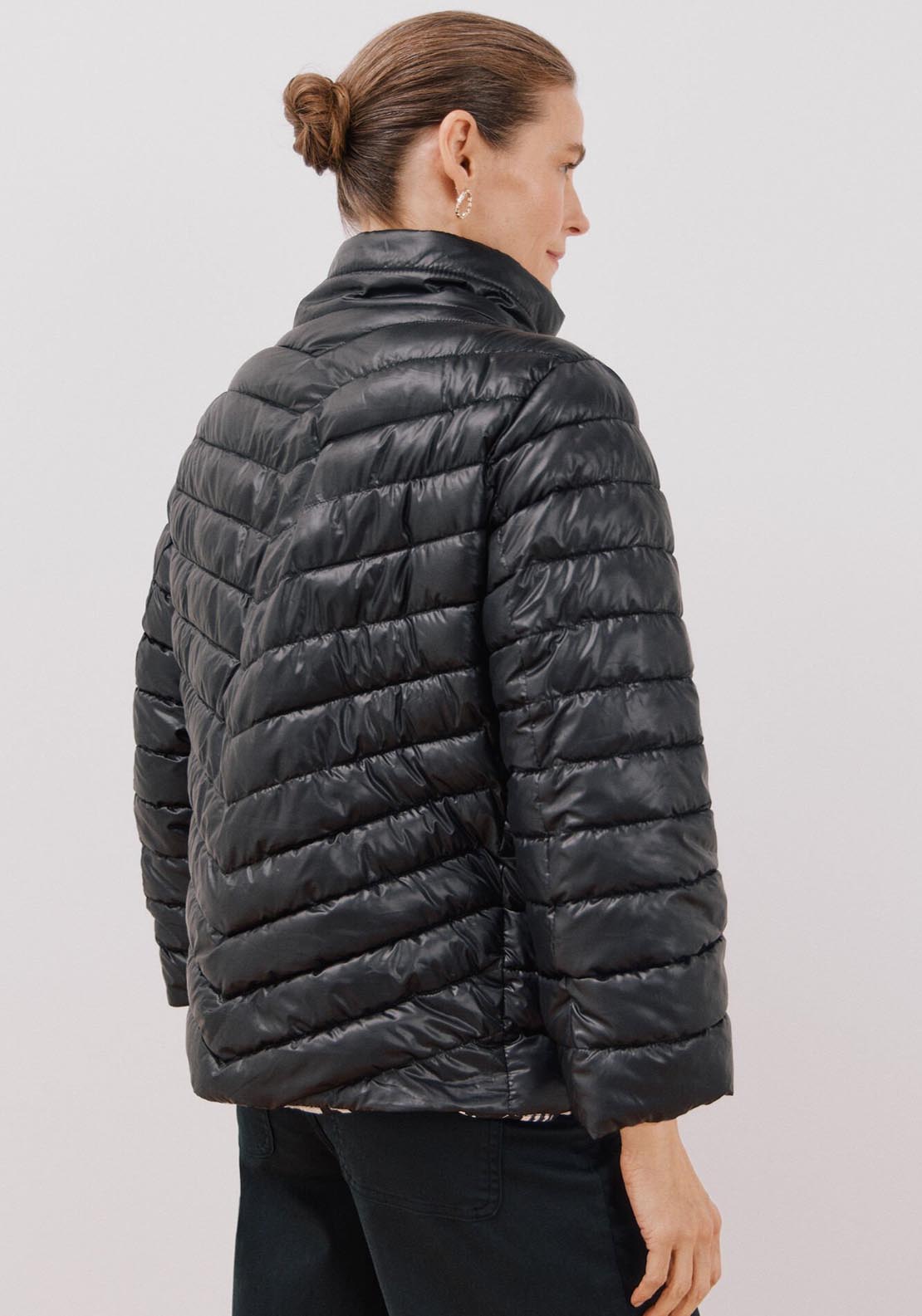 Cortefiel Reversible Short Padded Jacket - Black 7 Shaws Department Stores