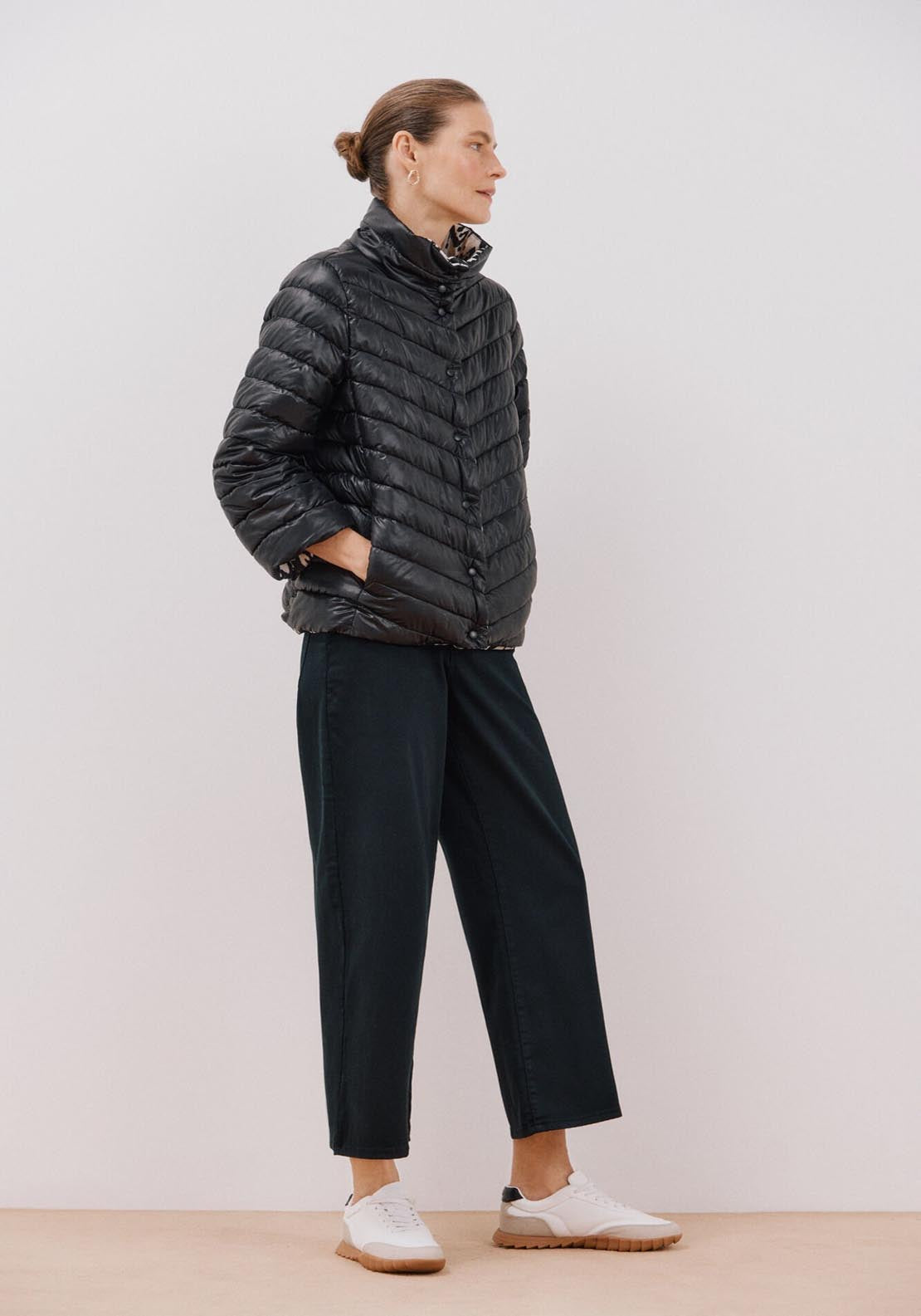 Cortefiel Reversible Short Padded Jacket - Black 8 Shaws Department Stores