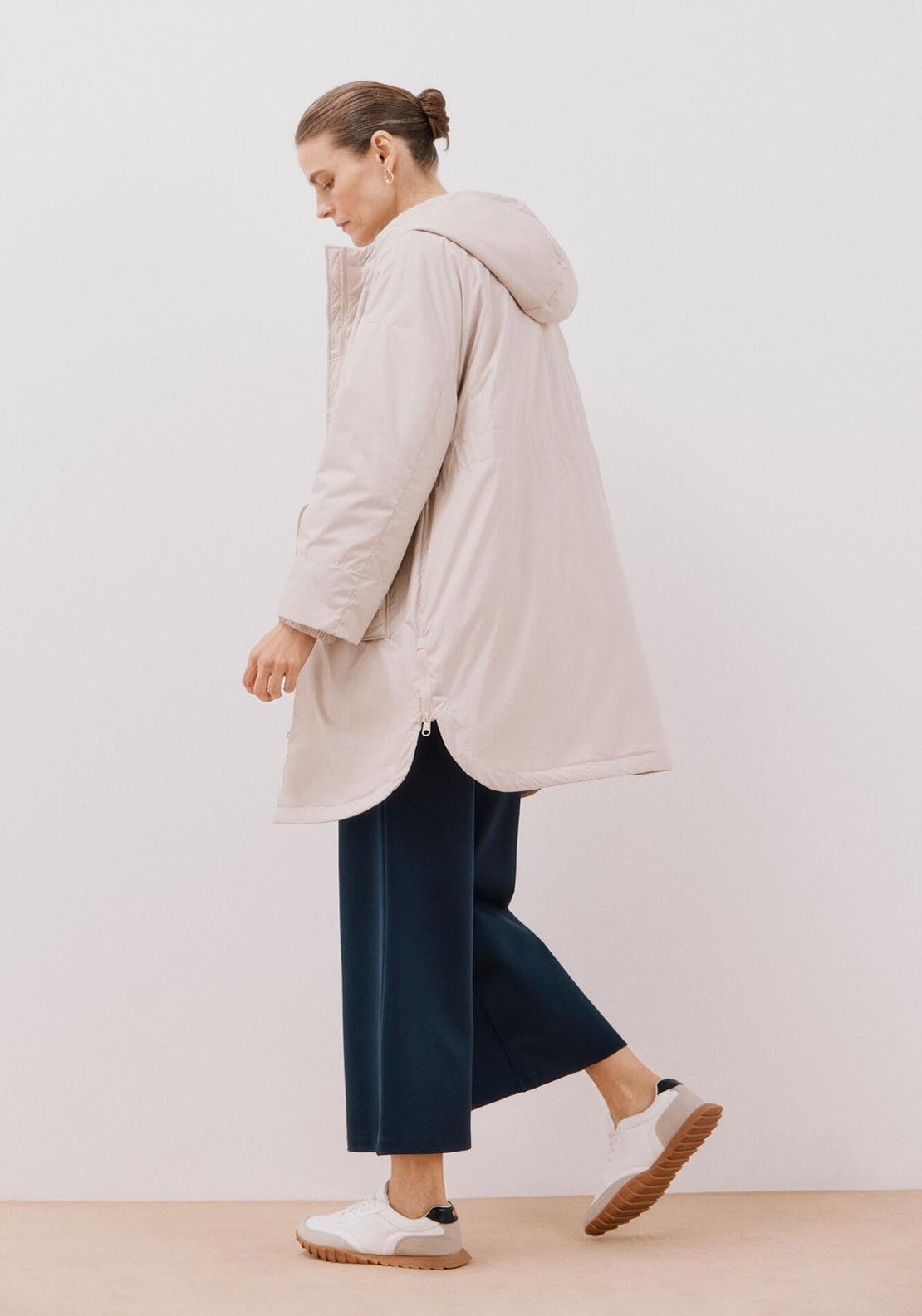 Cortefiel Ultra-Light Quilted Coat - Ivory 5 Shaws Department Stores