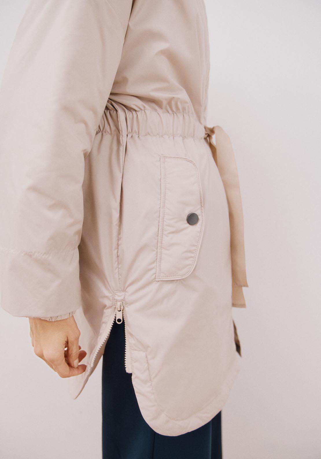Cortefiel Ultra-Light Quilted Coat - Ivory 3 Shaws Department Stores