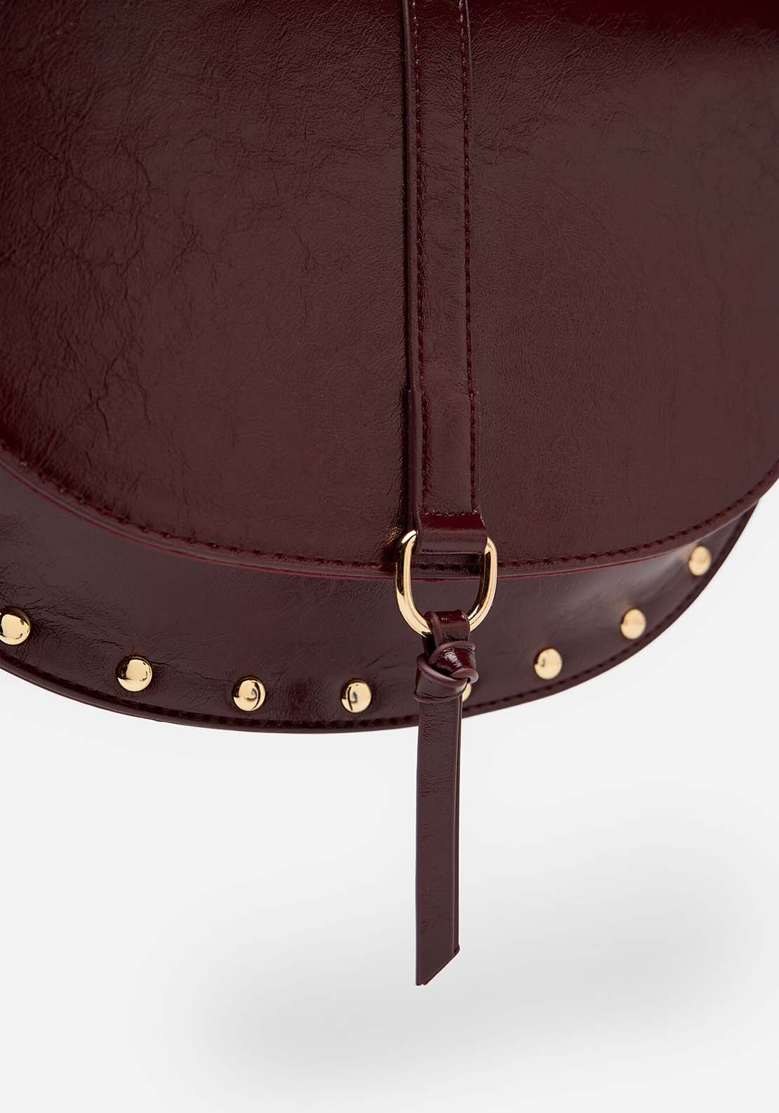 Crossbody Bag With Flap - Maroon