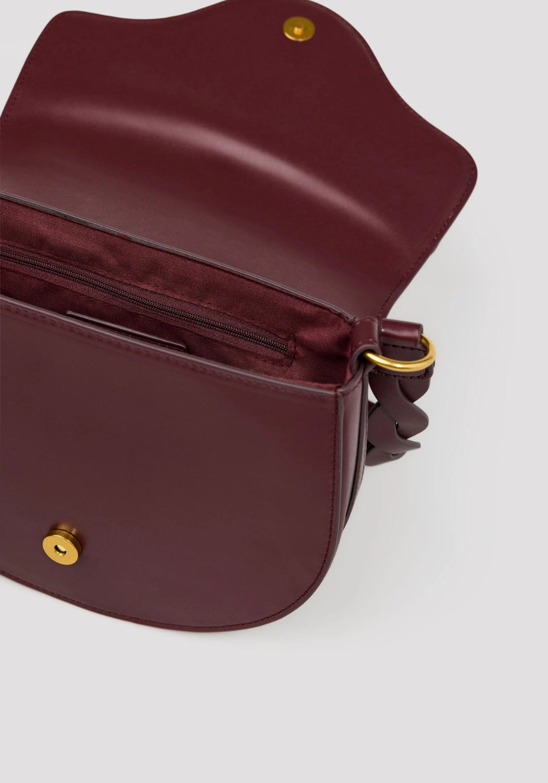 Flap Crossbody Bag - Maroon