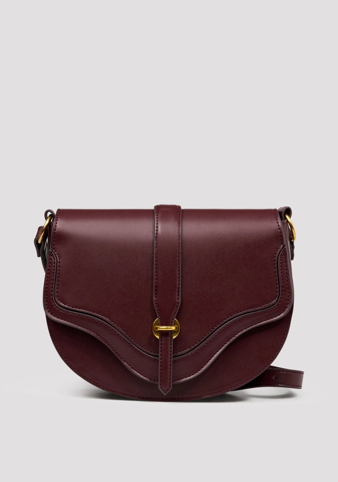 Flap Crossbody Bag - Maroon