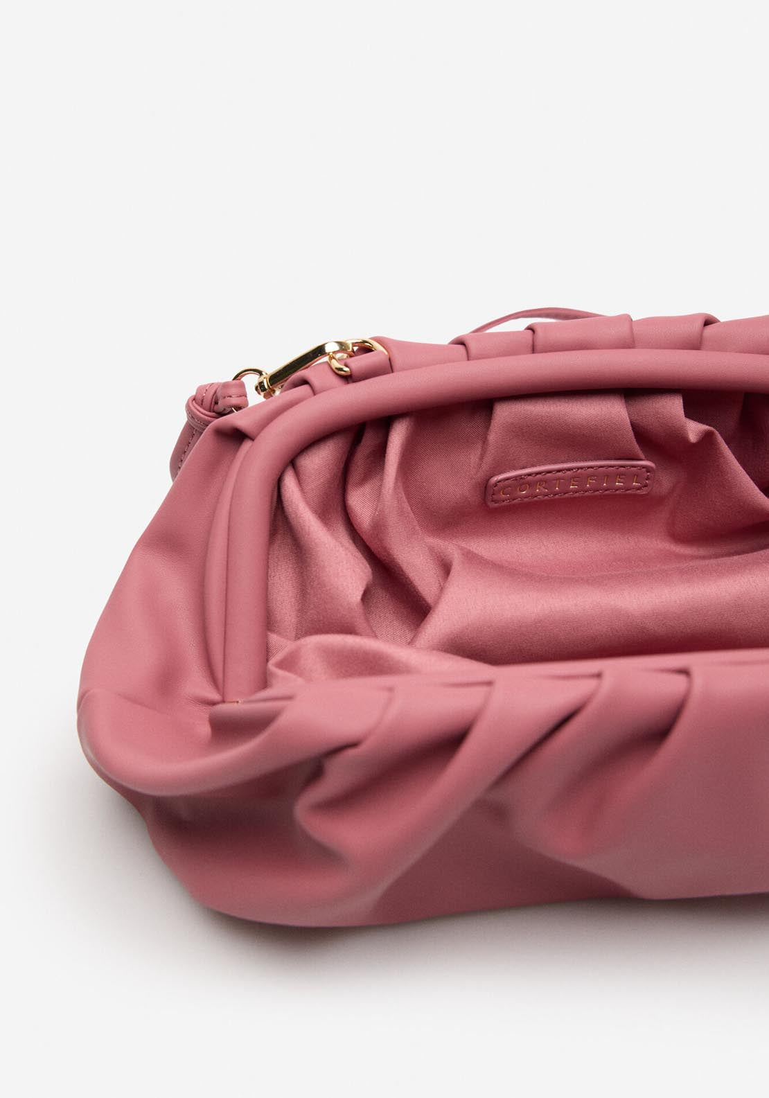 Cortefiel Ruched Crossbody Bag - Pink 6 Shaws Department Stores