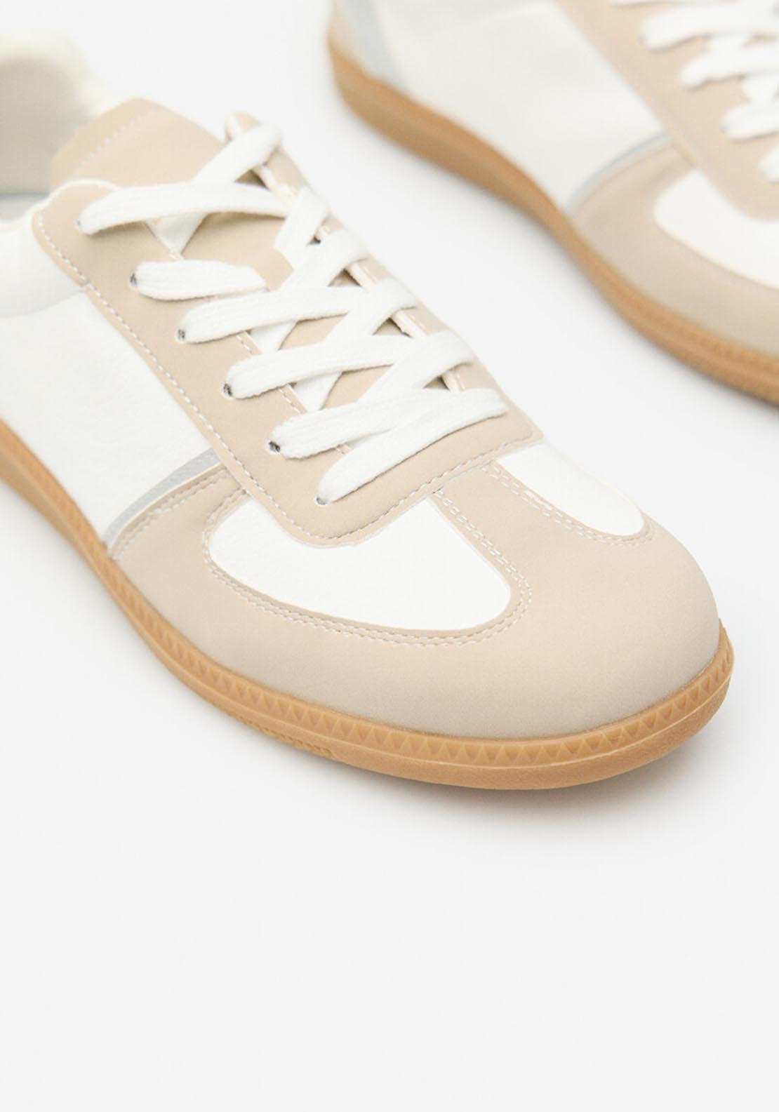 Cortefiel Trainers - Cream 4 Shaws Department Stores
