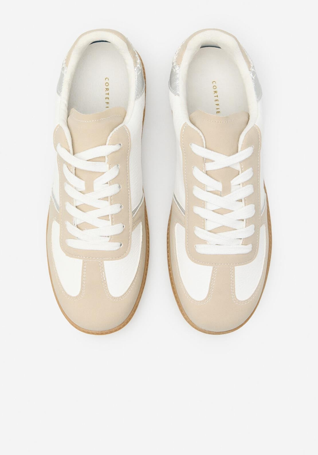 Cortefiel Trainers - Cream 5 Shaws Department Stores