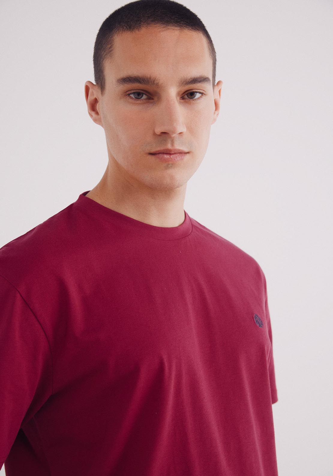Springfield Basic Round Neck T-Shirt - Red 3 Shaws Department Stores
