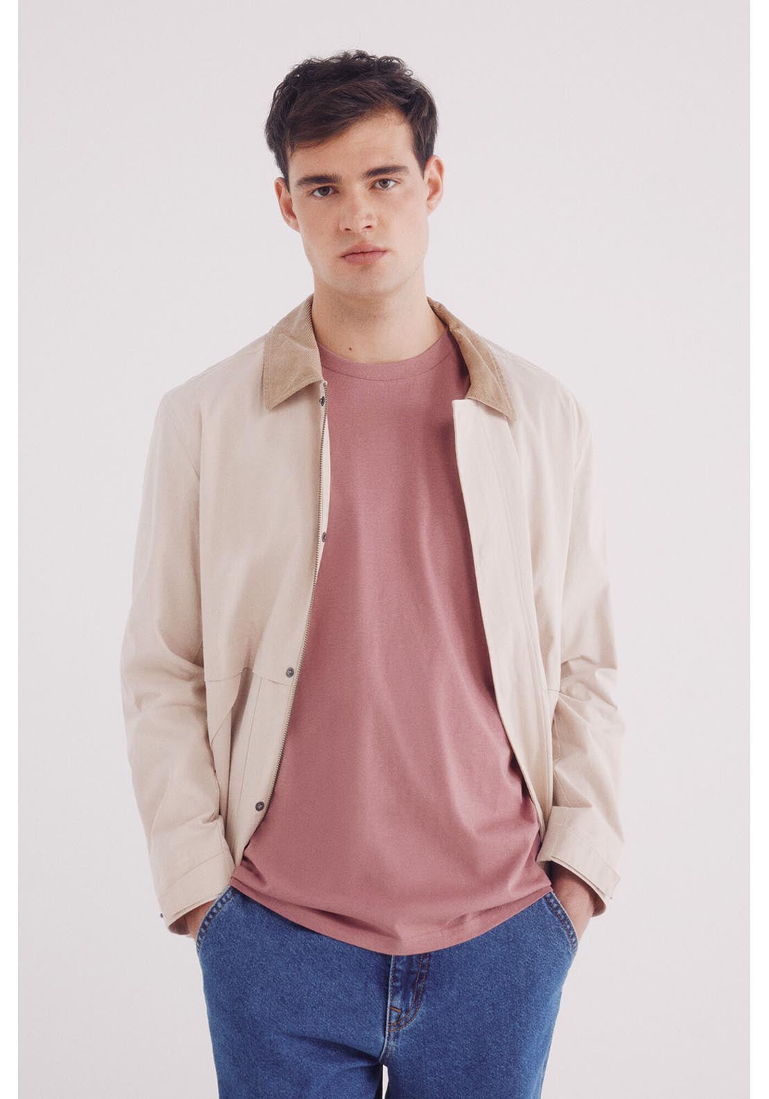 Springfield Basic Round Neck T-Shirt - Orange 4 Shaws Department Stores