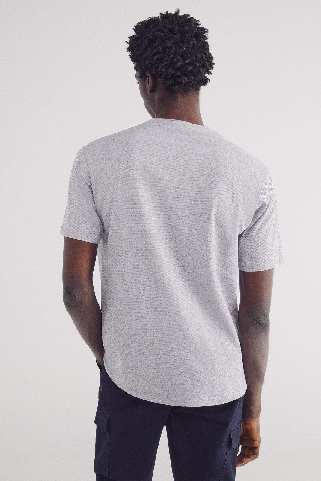 Springfield Micro-striped T-shirt - Blue 5 Shaws Department Stores