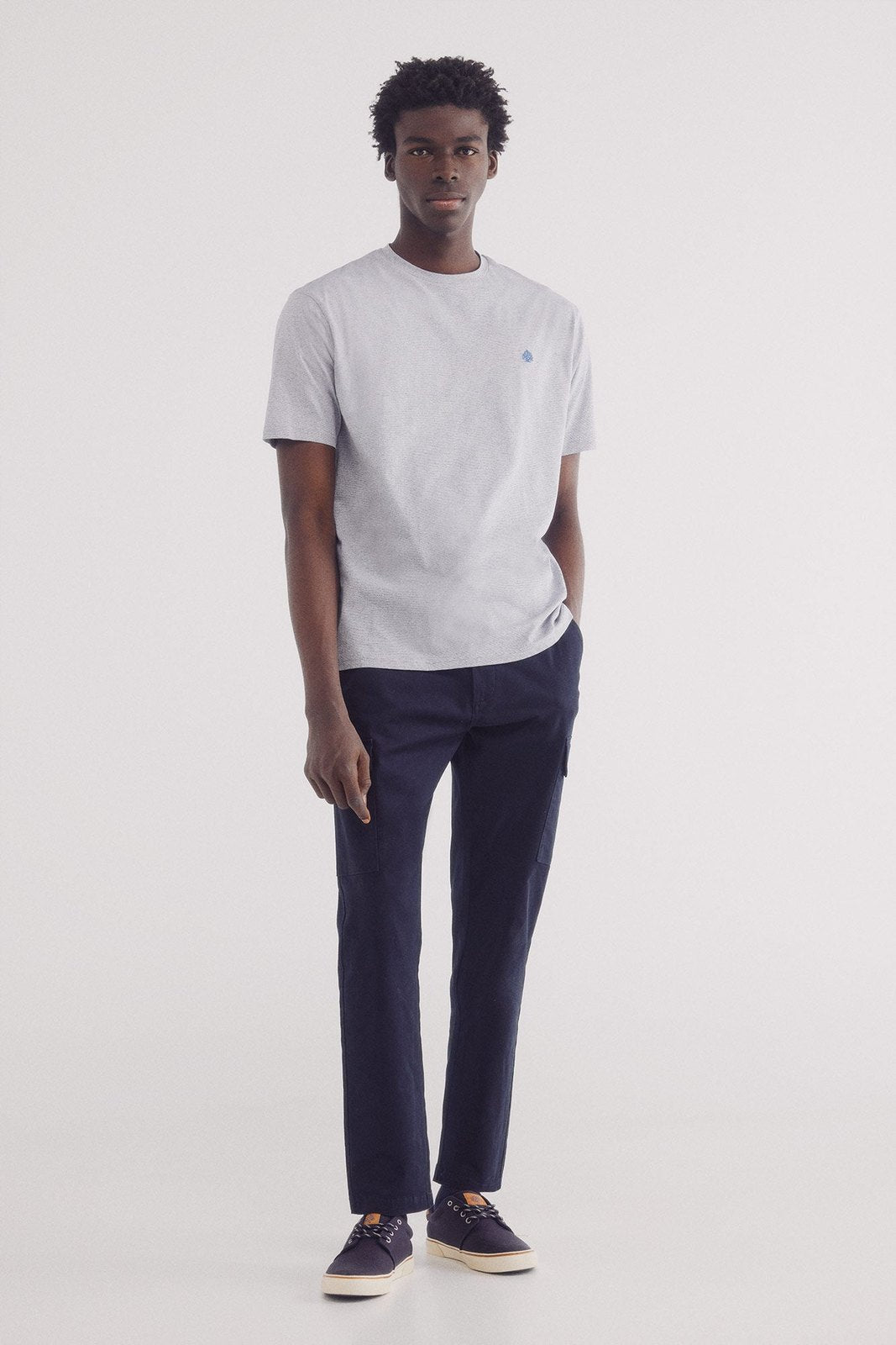 Springfield Micro-striped T-shirt - Blue 6 Shaws Department Stores