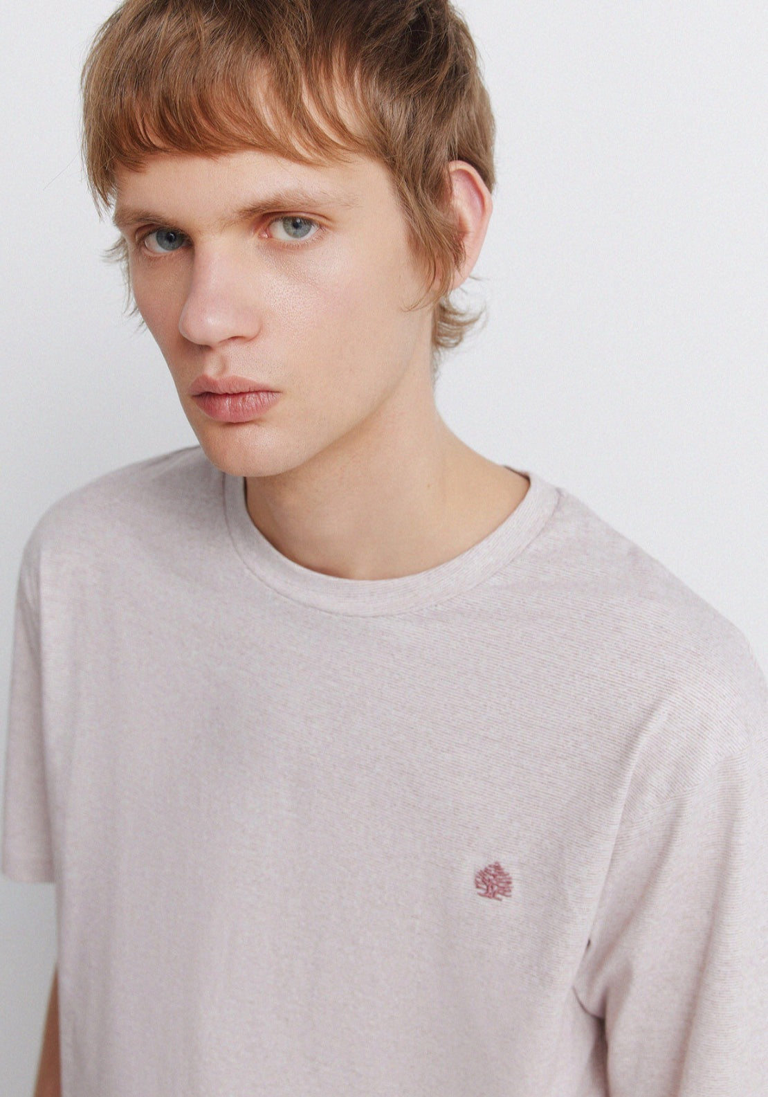 Micro-Stripe T-Shirt - Red