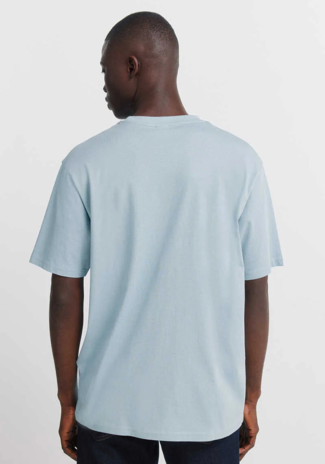 100% Cotton Basic Logo T-Shirt - Blue