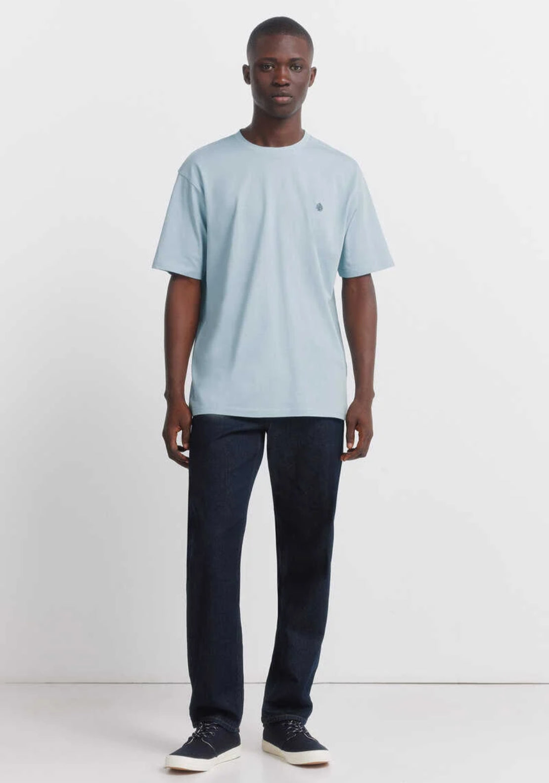 100% Cotton Basic Logo T-Shirt - Blue