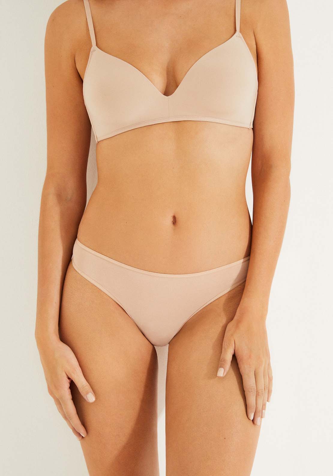 Essential Microfibre Thong Pack - Brown