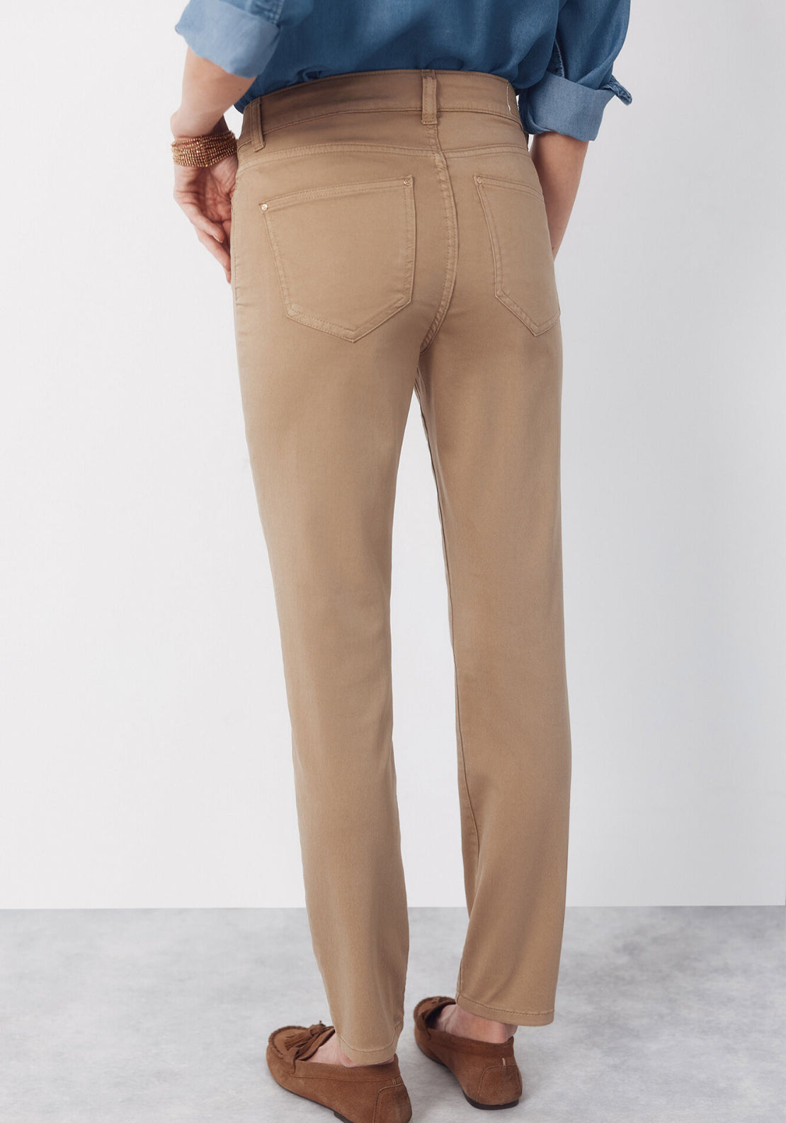 Cortefiel Skinny Jeans Sensational Color - Brown 2 Shaws Department Stores