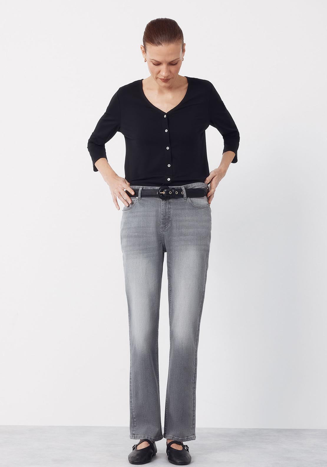 Straight Jeans - Grey