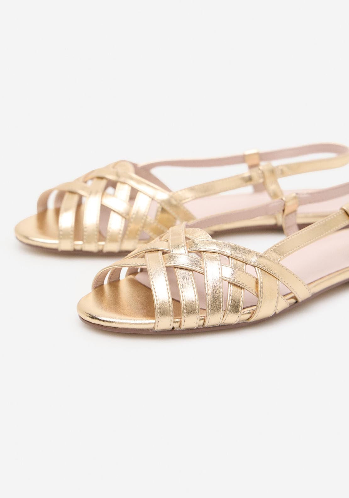 Cortefiel Menorcan Straps - Gold/mustard 3 Shaws Department Stores