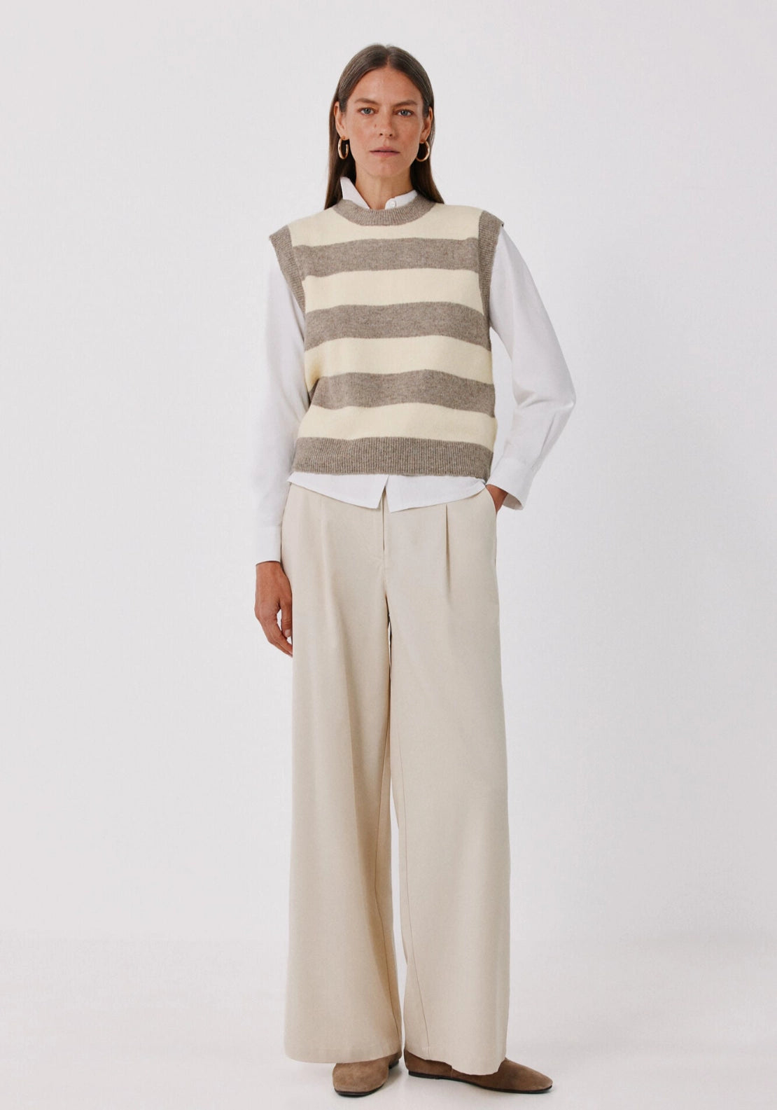 Tailored Serge Trousers - Ivory