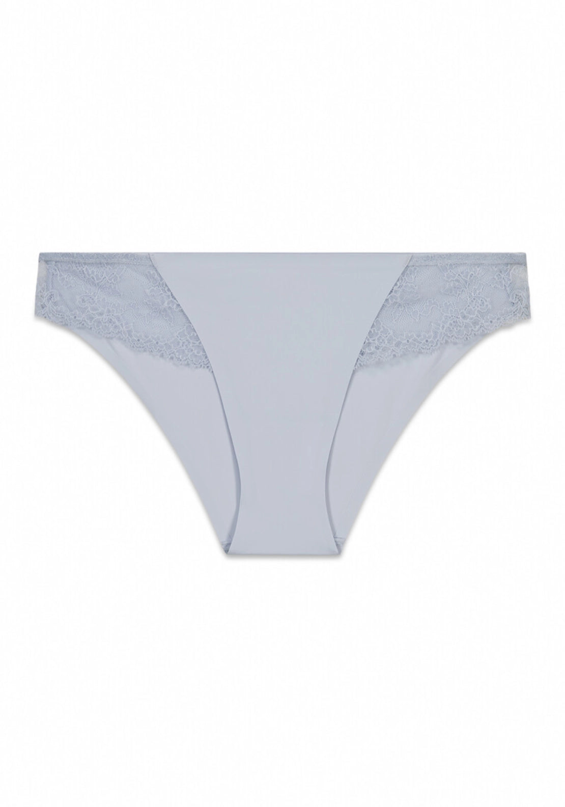 Classic Microfibre & Lace Briefs - Blue