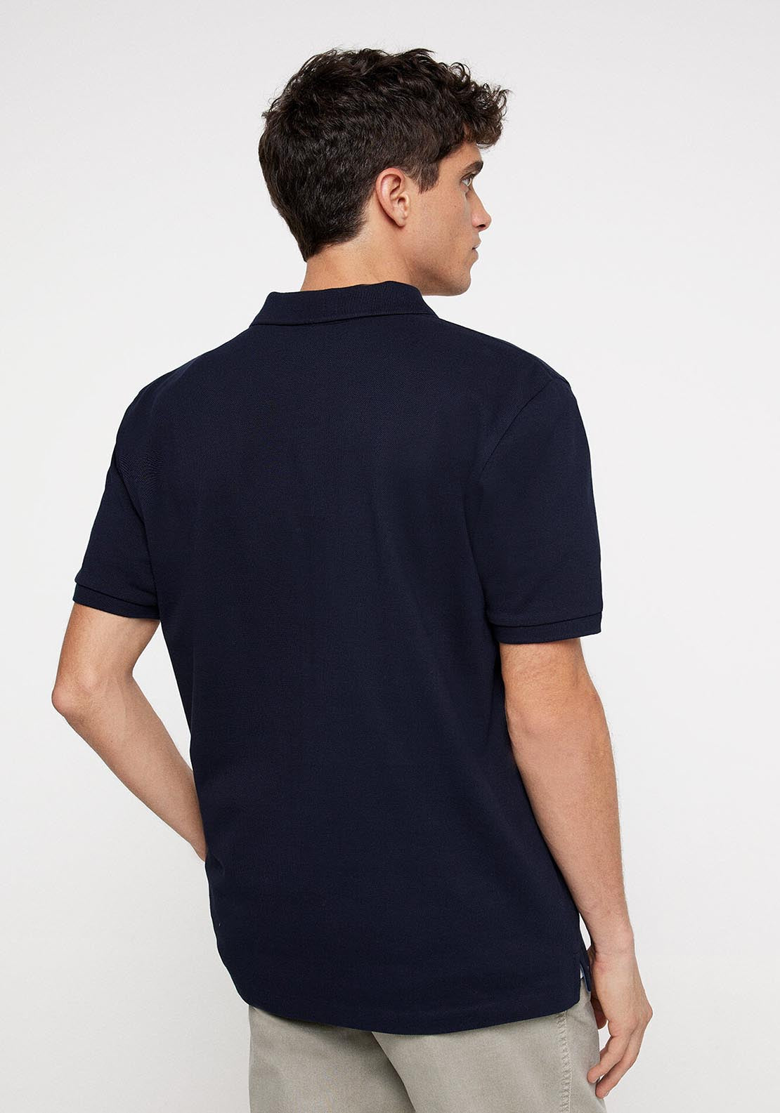 Springfield Basic piqué polo shirt - Navy 2 Shaws Department Stores