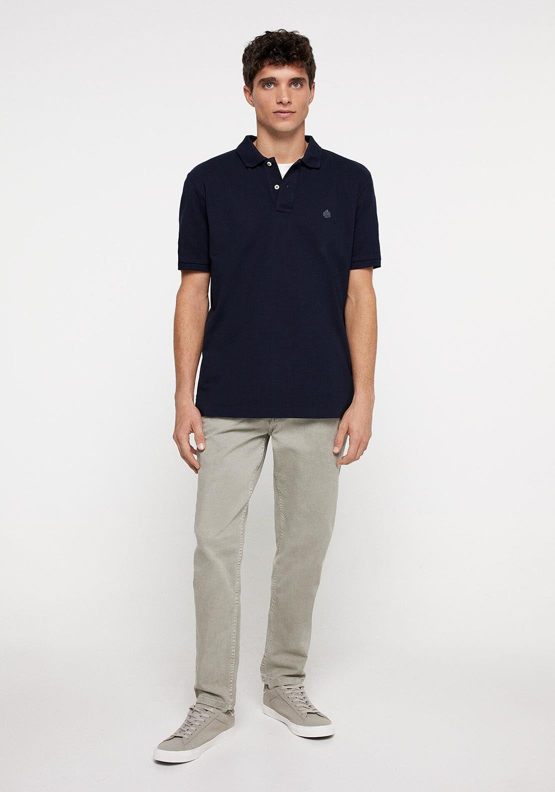 Springfield Basic piqué polo shirt - Navy 4 Shaws Department Stores