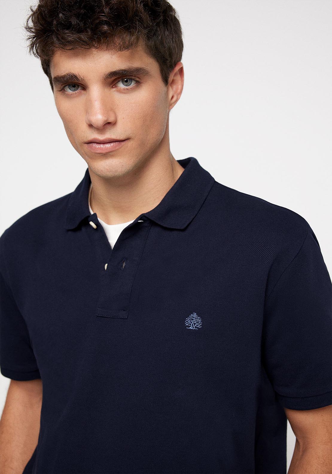 Springfield Basic piqué polo shirt - Navy 3 Shaws Department Stores