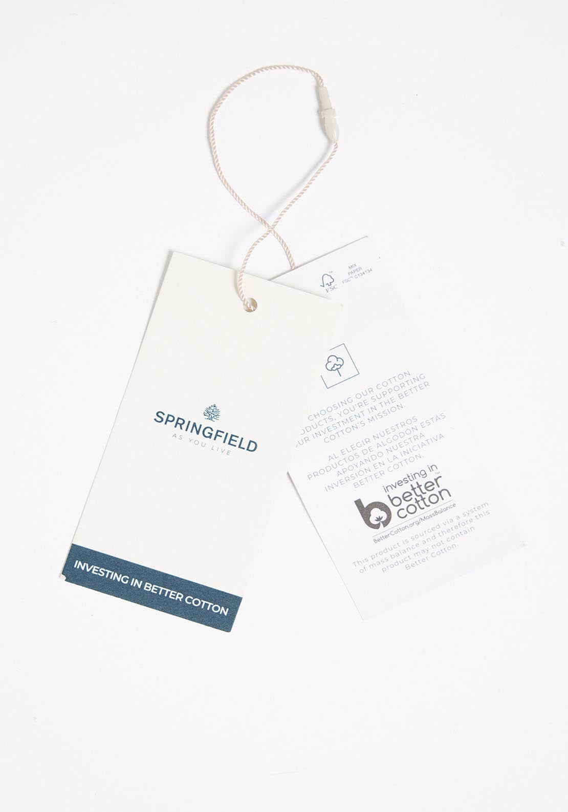 Springfield Basic piqué polo shirt - Blue 6 Shaws Department Stores
