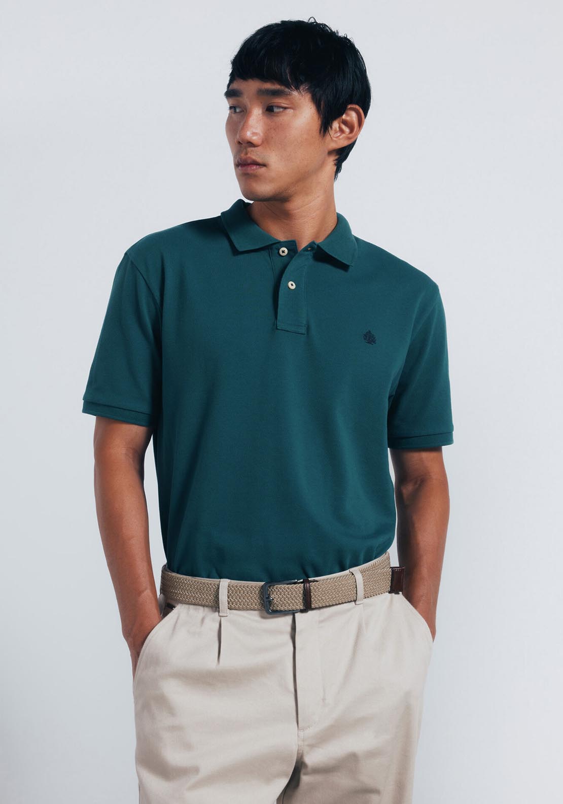 Essential Regular Fit Piqué Polo Shirt - Green