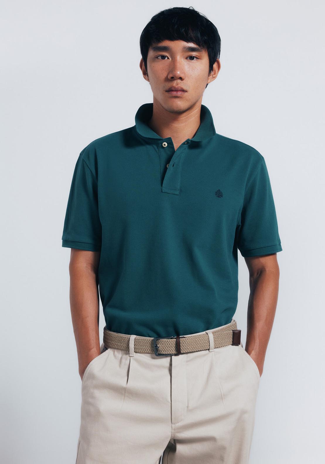 Essential Regular Fit Piqué Polo Shirt - Green