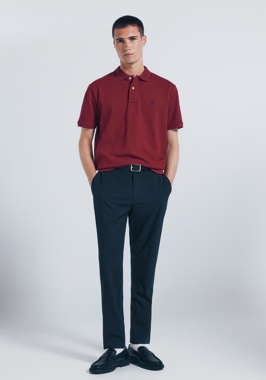 Essential Regular Fit Piqué Polo Shirt - Red