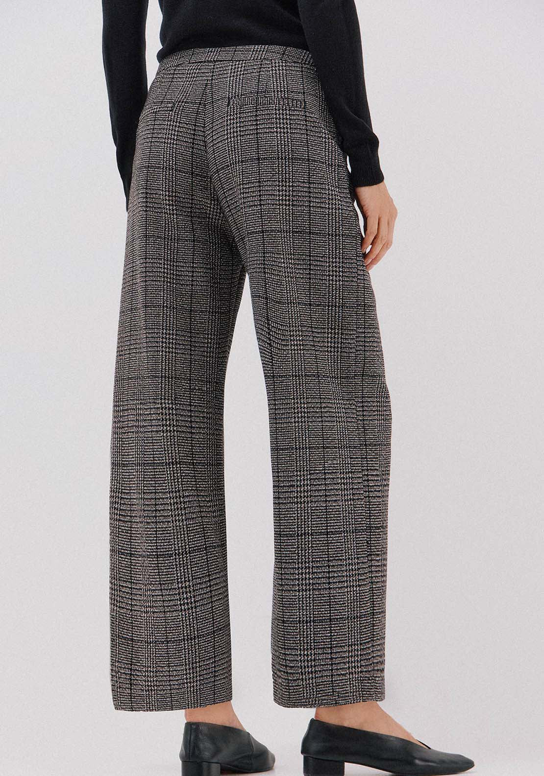 Cropped And Wide-Leg Pants - Grey