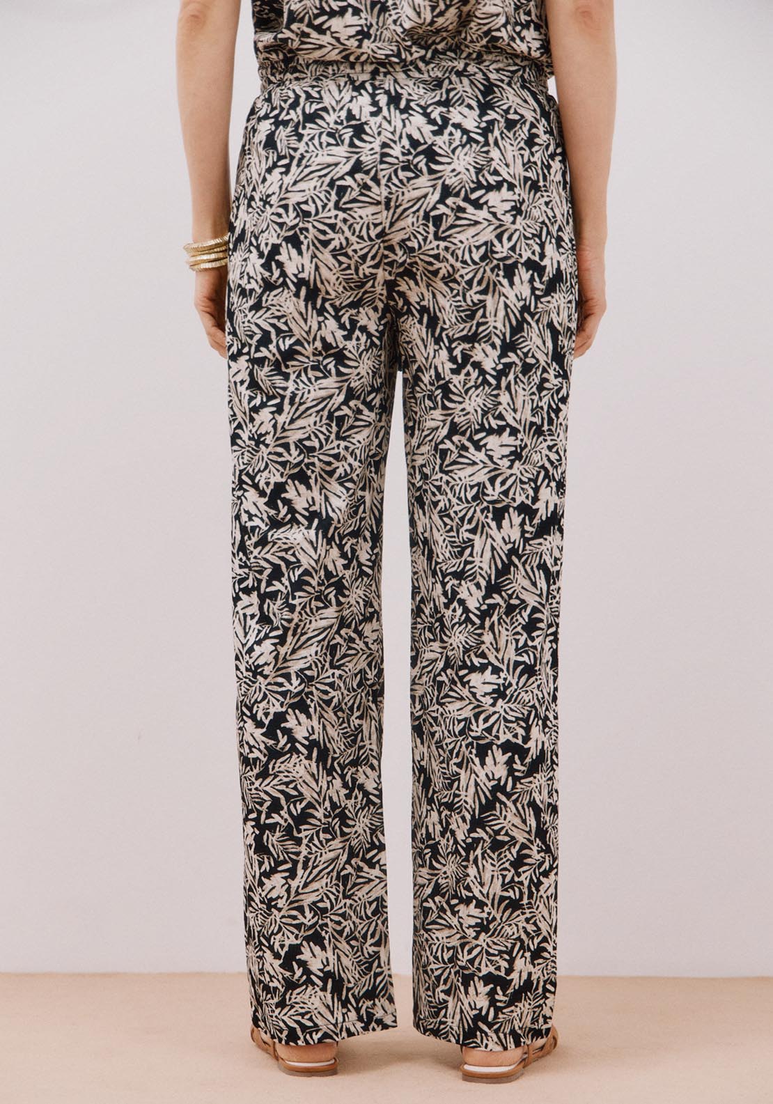 Cortefiel Printed Knit Trousers - White Print 3 Shaws Department Stores