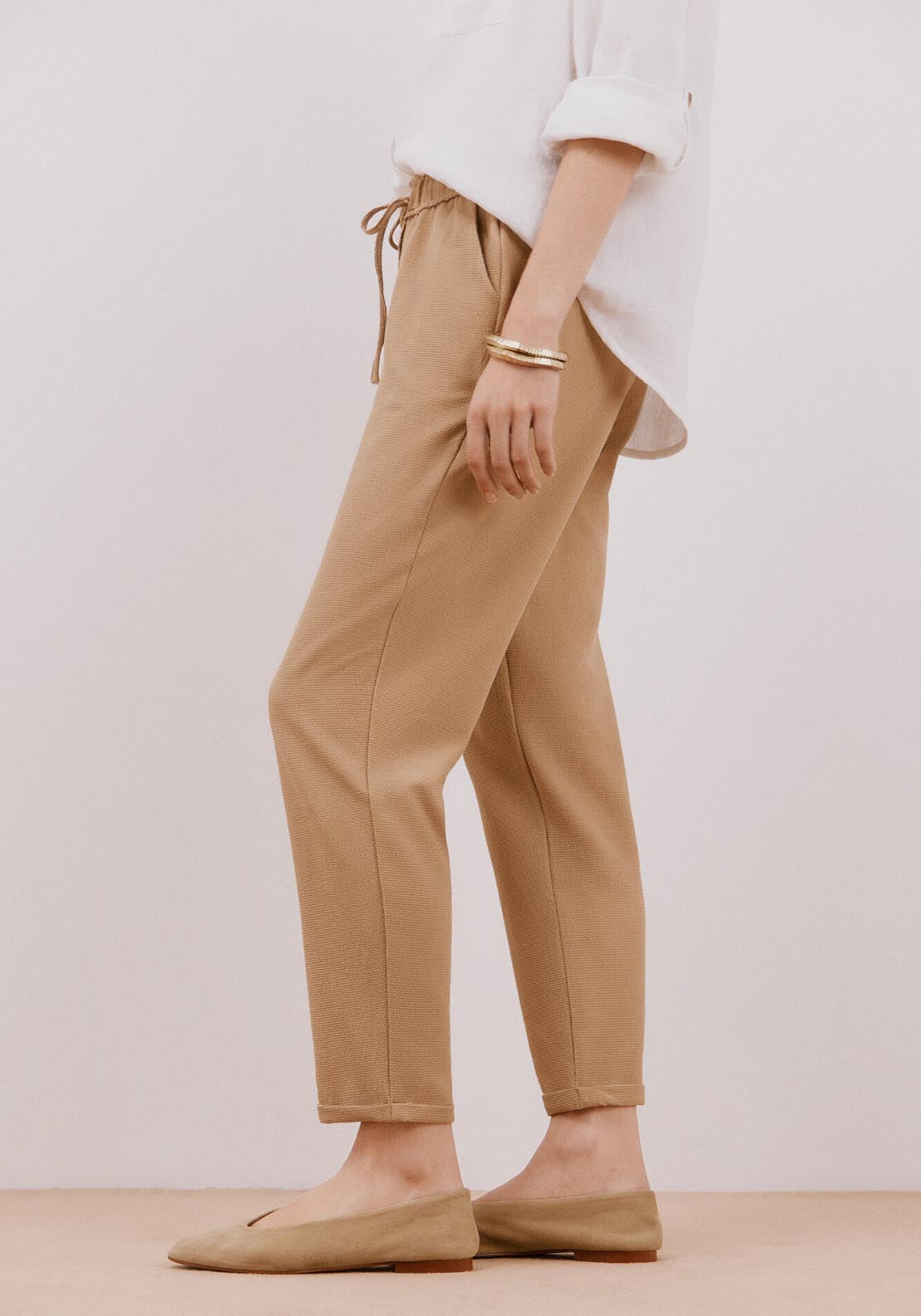 Cortefiel Very Fluid Pants - Sand 3 Shaws Department Stores