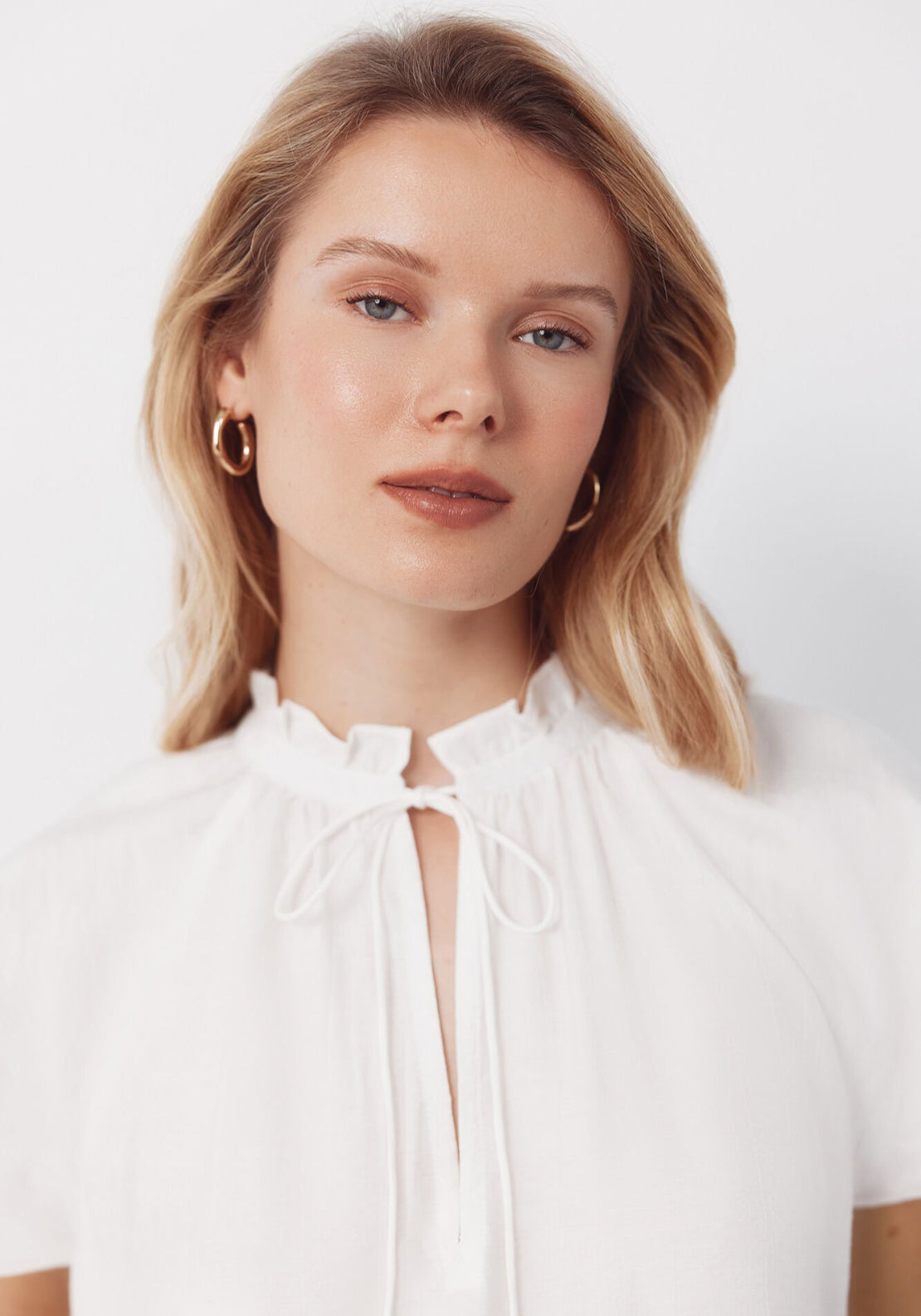 Cortefiel Raglan Sleeve Blouse - Cream 3 Shaws Department Stores