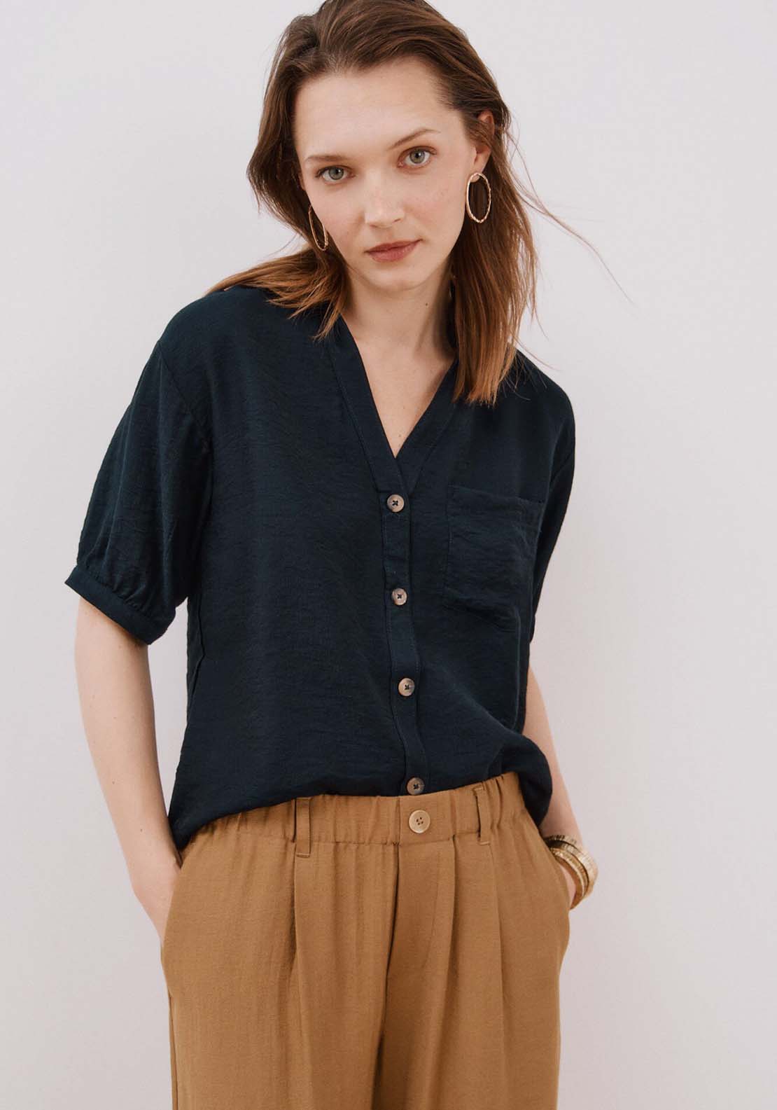 Animal Print Shirt - Black