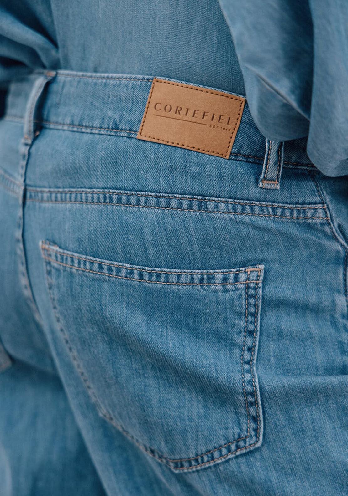 Long Palazzo Jeans - Blue