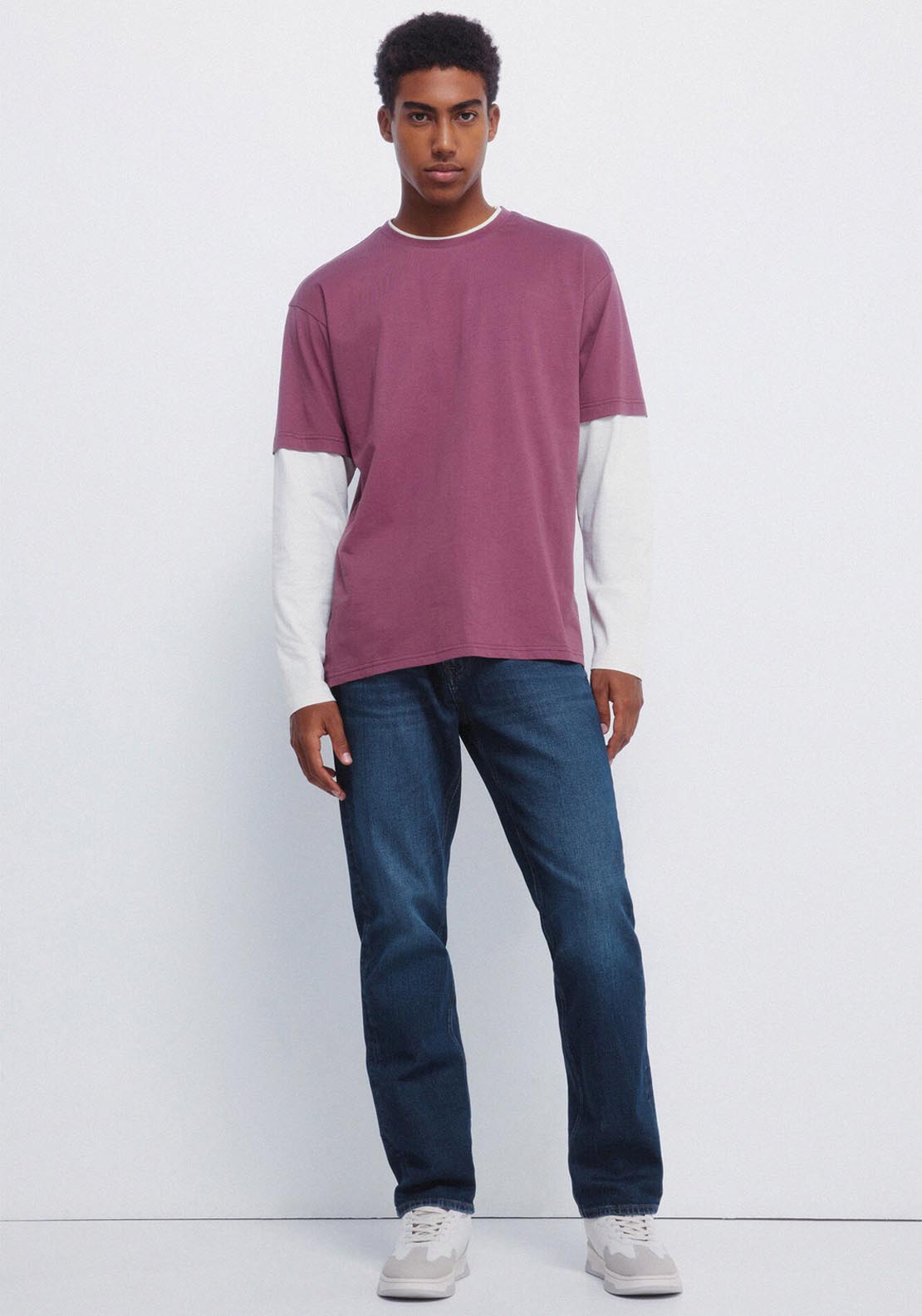 Double Long Sleeve T-Shirt - Red