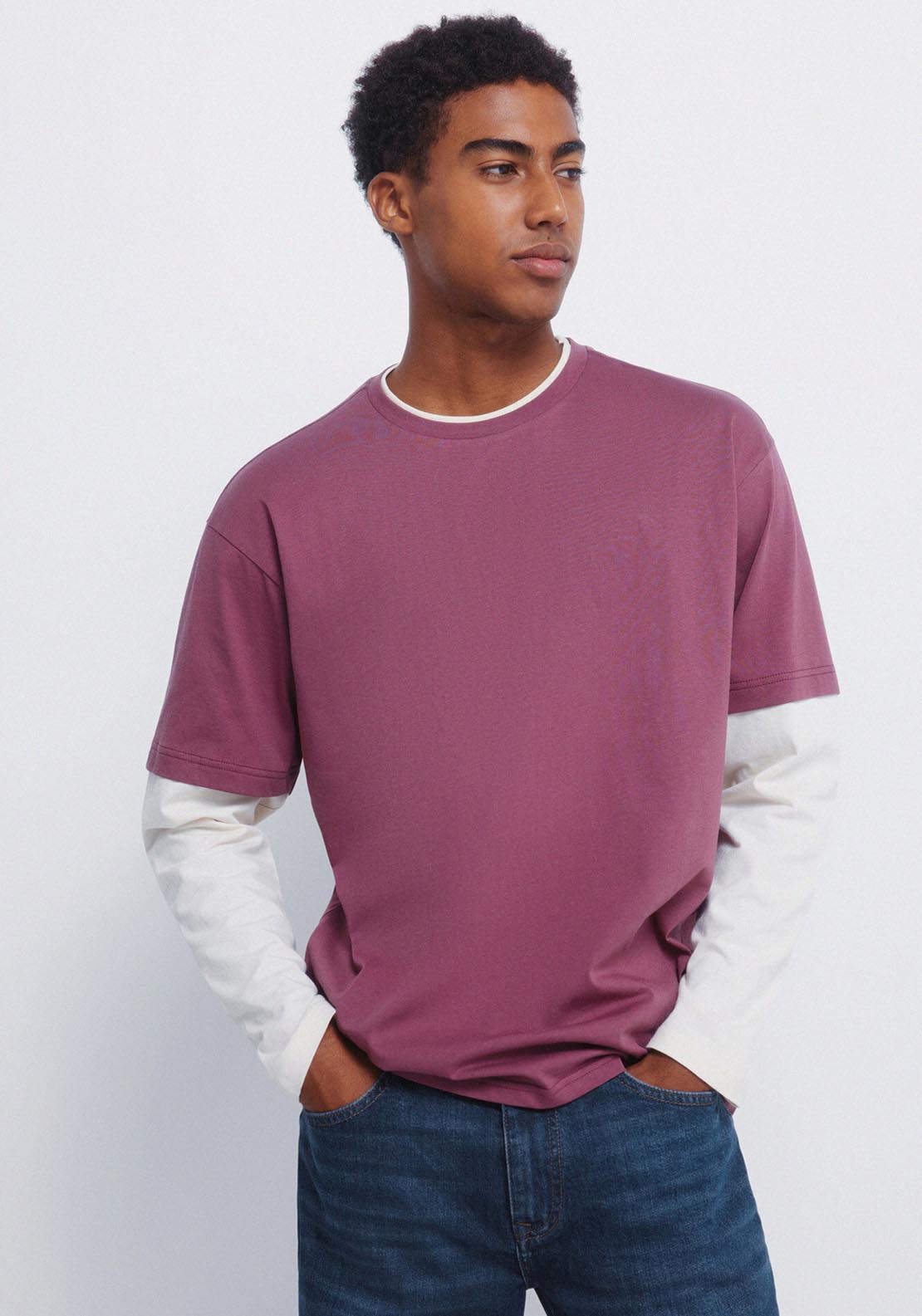 Double Long Sleeve T-Shirt - Red