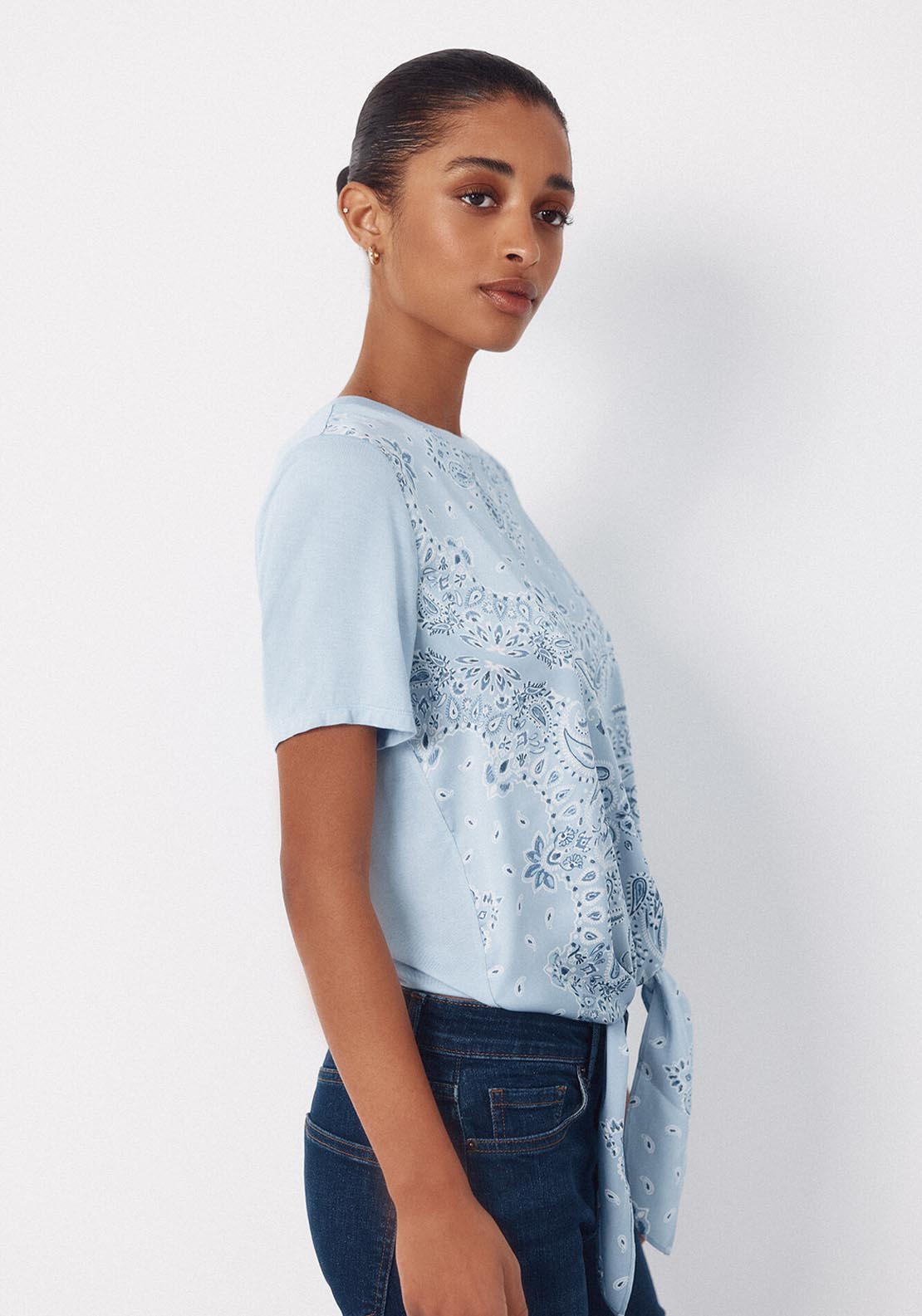 Combined Printed Top - Blue
