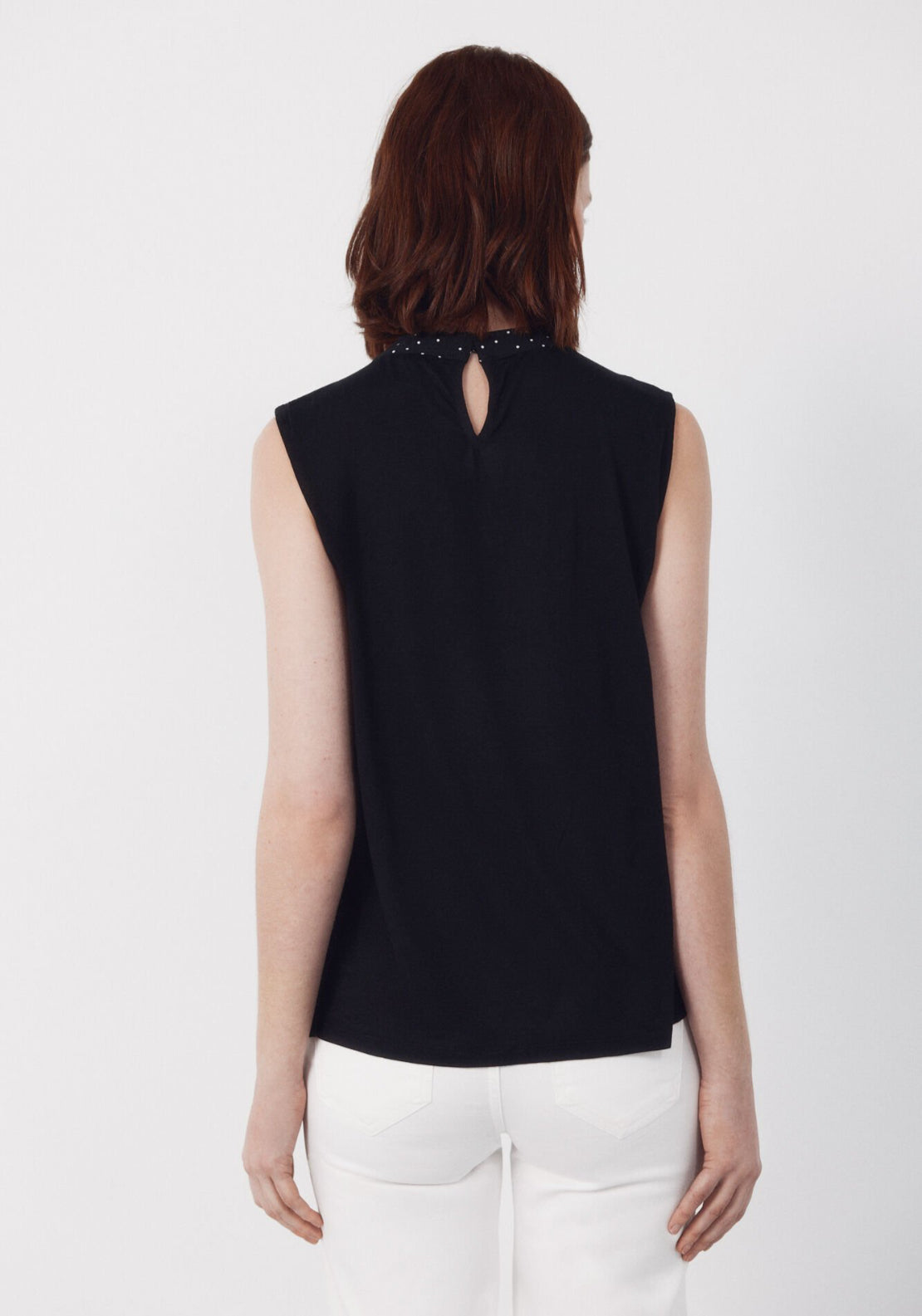 Cortefiel Cropped Teardrop Top - Grey 2 Shaws Department Stores