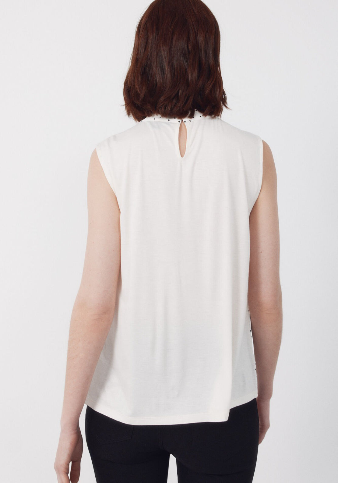 Cortefiel Cropped Teardrop Top - White 2 Shaws Department Stores